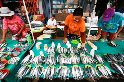 Fish vendors in Malabon
