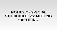 NOTICE OF SPECIAL STOCKHOLDERS’ MEETING - AREIT INC.