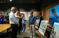 SM Prime chairman Hans Sy, Philippine Sports Commission chairman Patrick ‘Pato’ Gregorio and Manila City Mayor Francisco ‘Isko’ Domagoso discuss the development of the Rizal Memorial Sports Complex.