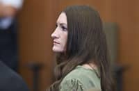 Lindsay Clancy looks on as jurors (out of frame) enter the courtroom during Clancy's murder trial at the Plymouth County Superior Court in Plymouth, Massachusetts, on September 4, 2026. Lindsay Clancy is on trial for the January 2023 strangulation deaths of her three young children. Her five-week trial, which was televised and featured more than 80 witnesses, has sparked debate in the United States over maternal mental health.