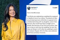 Alex misses family wedding