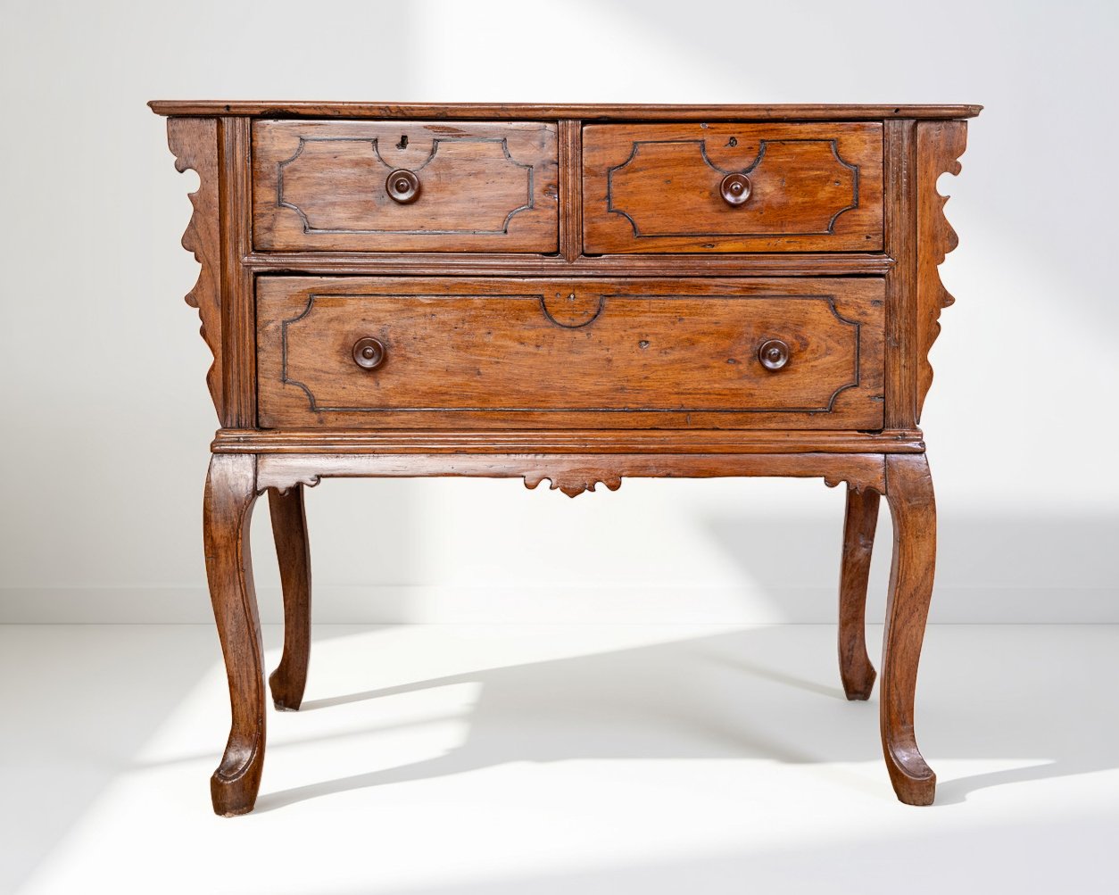 A Batangas kilo or cabriole leg mesa-altar-(altar-table) in provincial Rococo style.