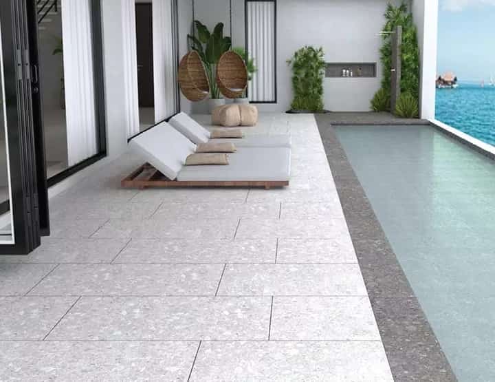 Anti-slip tiles can provide added traction in areas where water is part of everyday life.