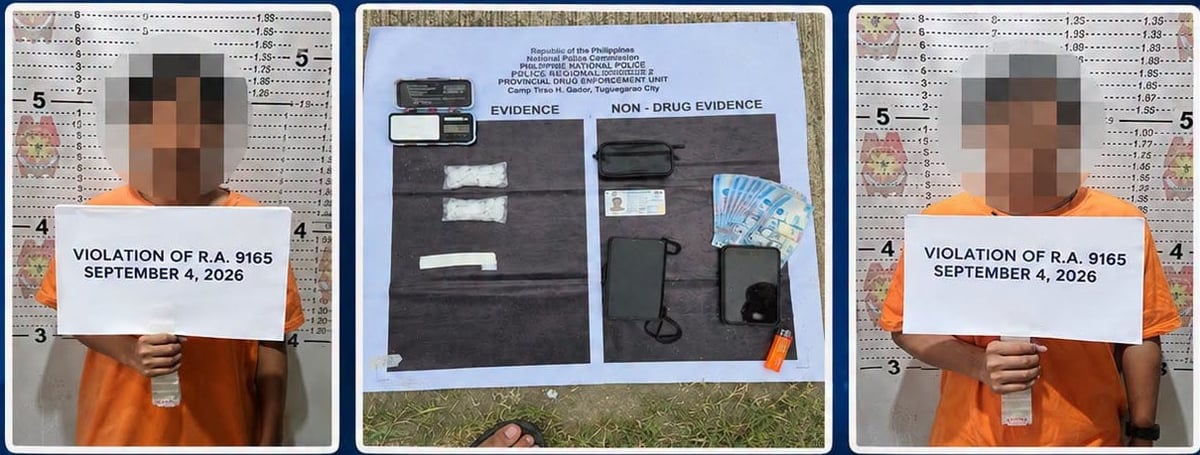 P621K shabu seized, two HVIs nabbed in Cagayan