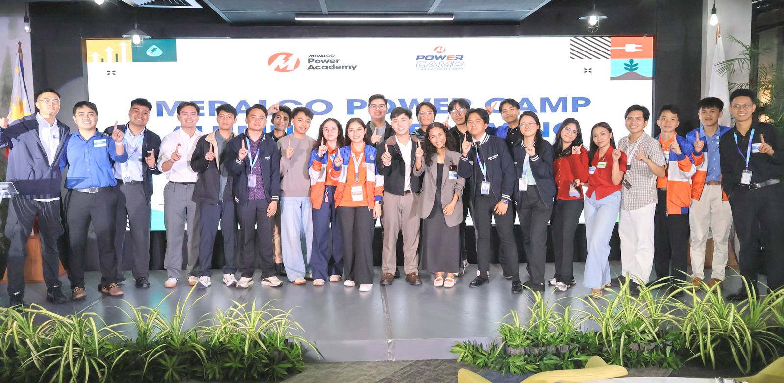 PowerCamp alumni gather at the homecoming event hosted by Meralco Power Academy.