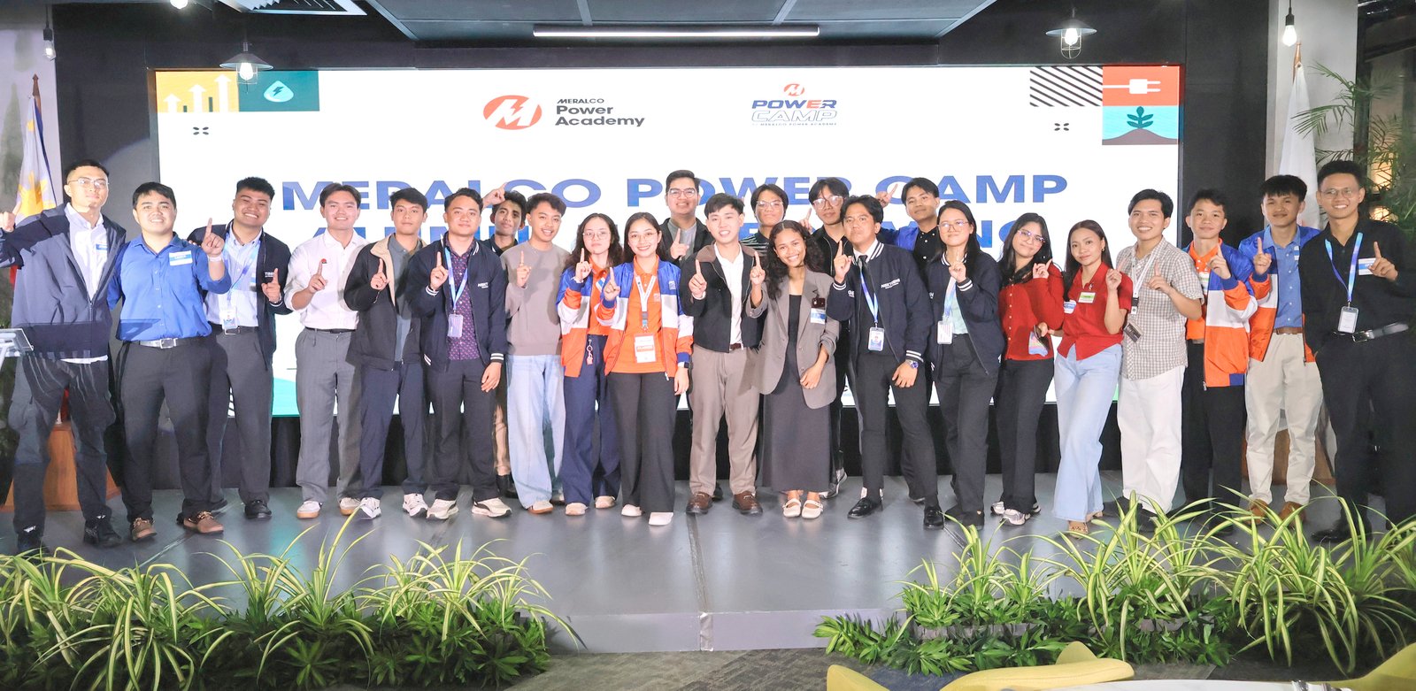 PowerCamp alumni gather at the homecoming event hosted by Meralco Power Academy.