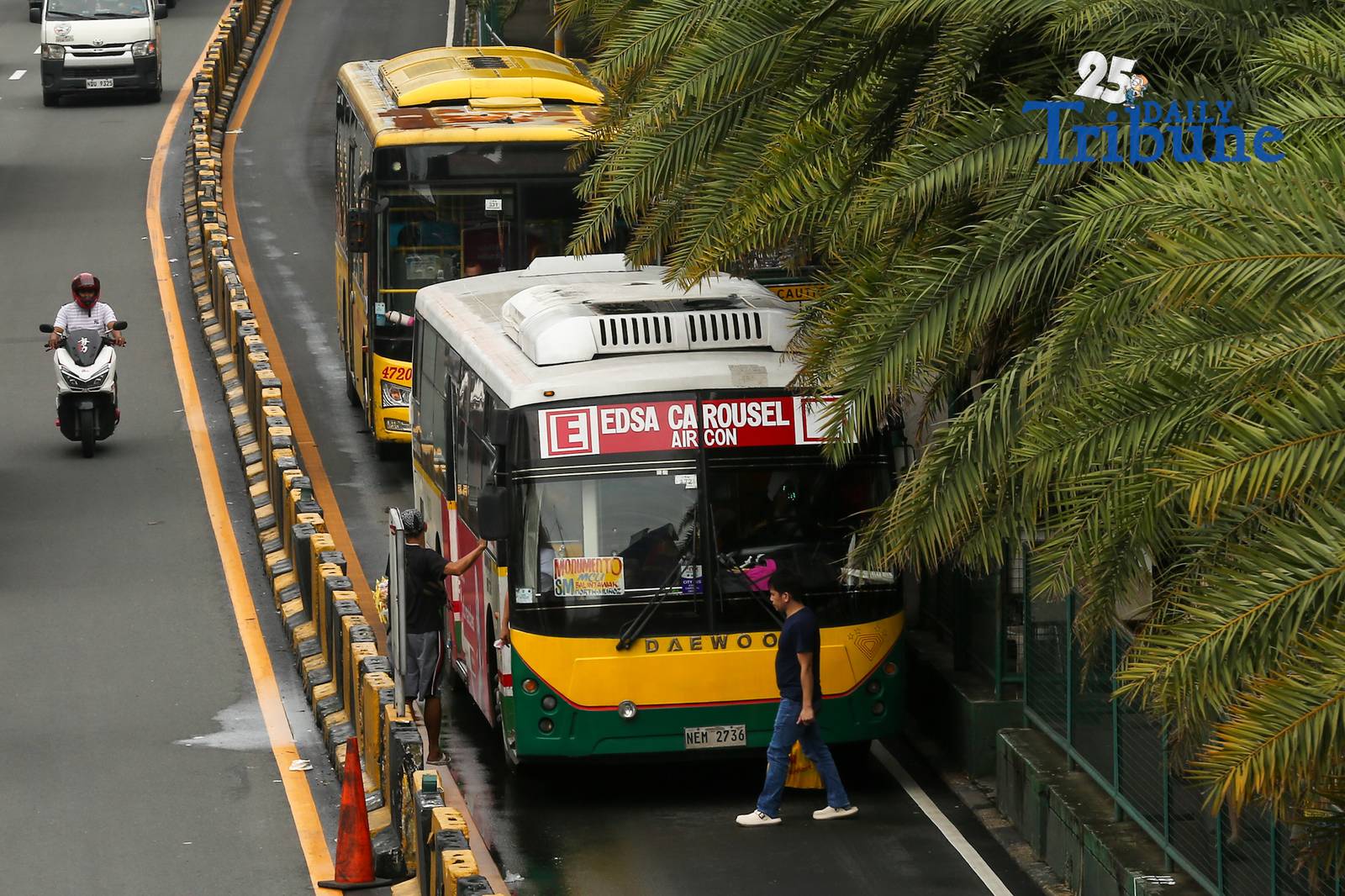 Buses line up at the EDSA Pasay Northbound Station of the EDSA Busway in this photo taken on 05 September 2026. Transport advocacy groups and several lawmakers have raised concerns over the lack of funding for the EDSA Busway, the service contracting program and fuel subsidies for public utility drivers in the Department of Transportation’s proposed 2027 budget.