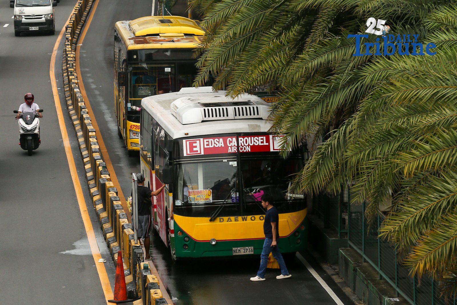 Buses line up at the EDSA Pasay Northbound Station of the EDSA Busway in this photo taken on 05 September 2026. Transport advocacy groups and several lawmakers have raised concerns over the lack of funding for the EDSA Busway, the service contracting program and fuel subsidies for public utility drivers in the Department of Transportation’s proposed 2027 budget.