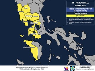 Tropical depression to bring heavy rains over Luzon