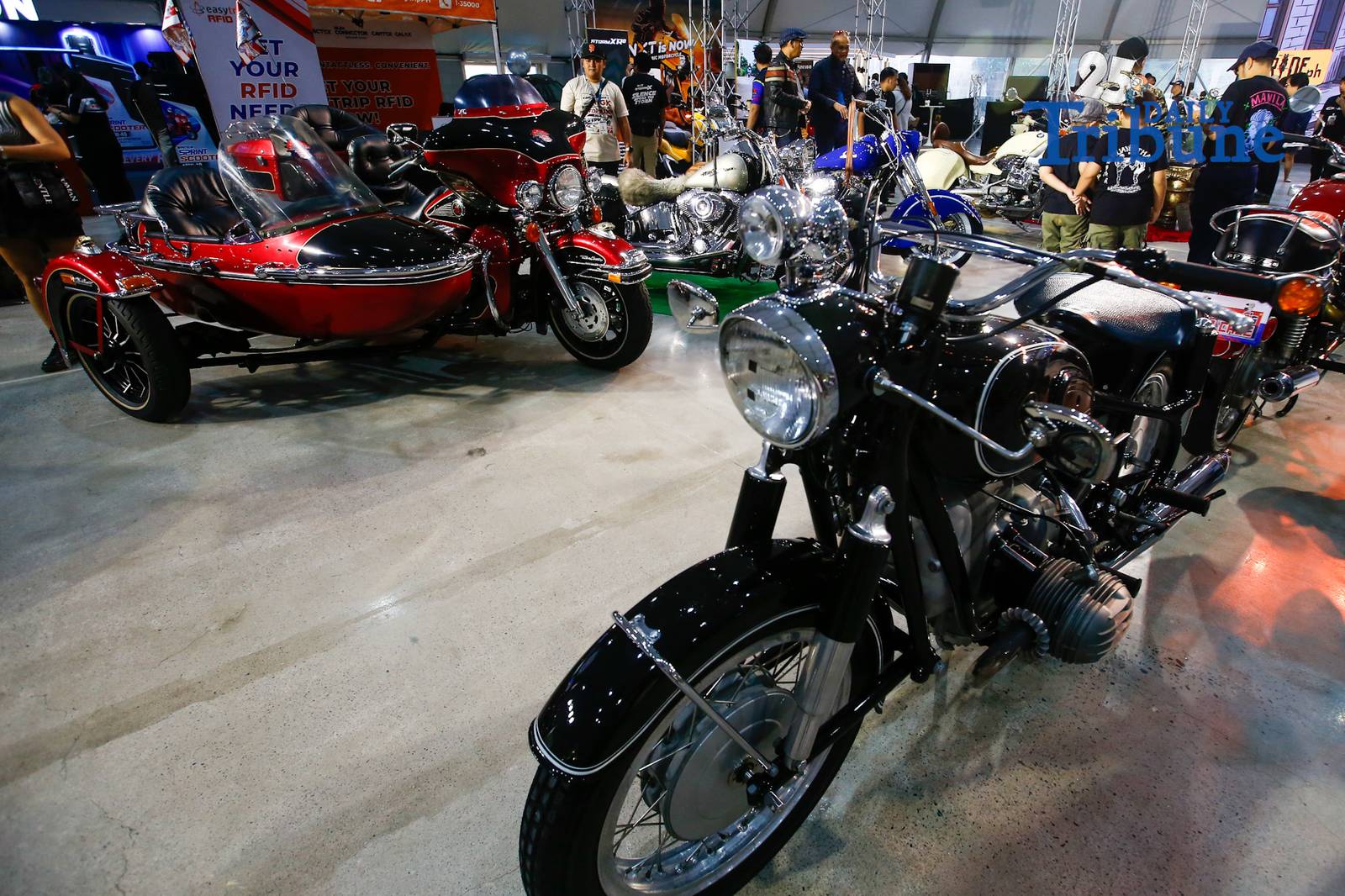 Modern and vintage restored motorcycles are on display during the 9th Philippine Moto Heritage Weekend at Foro de Intramuros in Manila on 05 September 2026. The event showcases the history and culture of Philippine motorcycling, with visitors also given the opportunity to test-ride demo motorcycles.