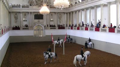 The Winter Riding School arena in Vienna, Austria.
