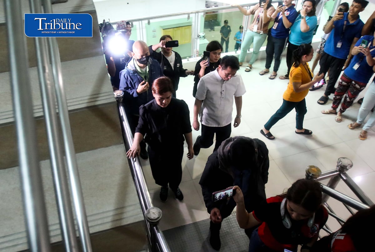 (September 05 2026) Vice President Sara Duterte entered the hall of justice with the member of the media, after the authorities granted her request that she only enter inside the hall of justice with members of the media. Photo/Analy Labor
