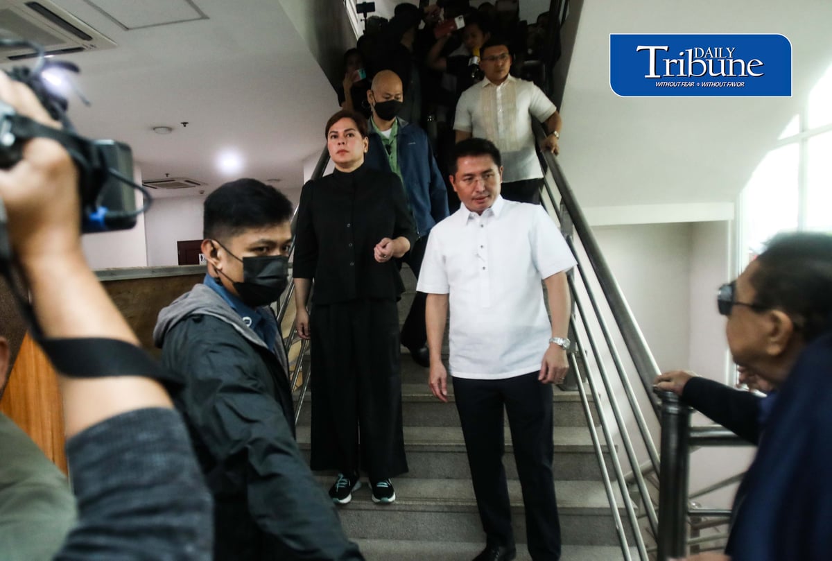 (September 05 2026) Vice President Sara Duterte entered the hall of justice with the member of the media, after the authorities granted her request that she only enter inside the hall of justice with members of the media. Photo/Analy Labor