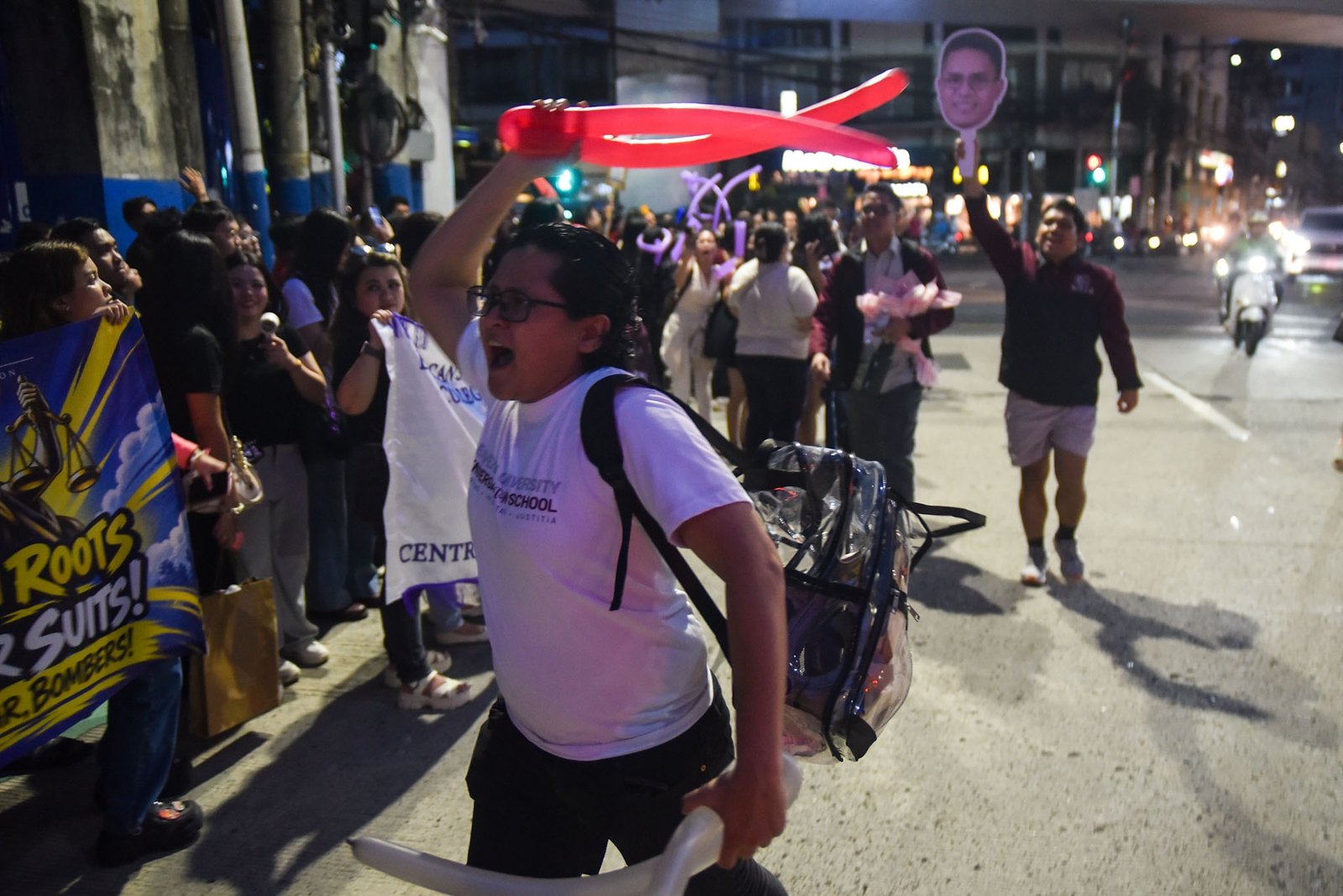 Families and supporters welcomed aspiring lawyers with the  as they complete the 1st day of the 2026 Bar examinations near at the San Beda University testing center in Manila, on September 6. l Zedrich Xylak Madrid