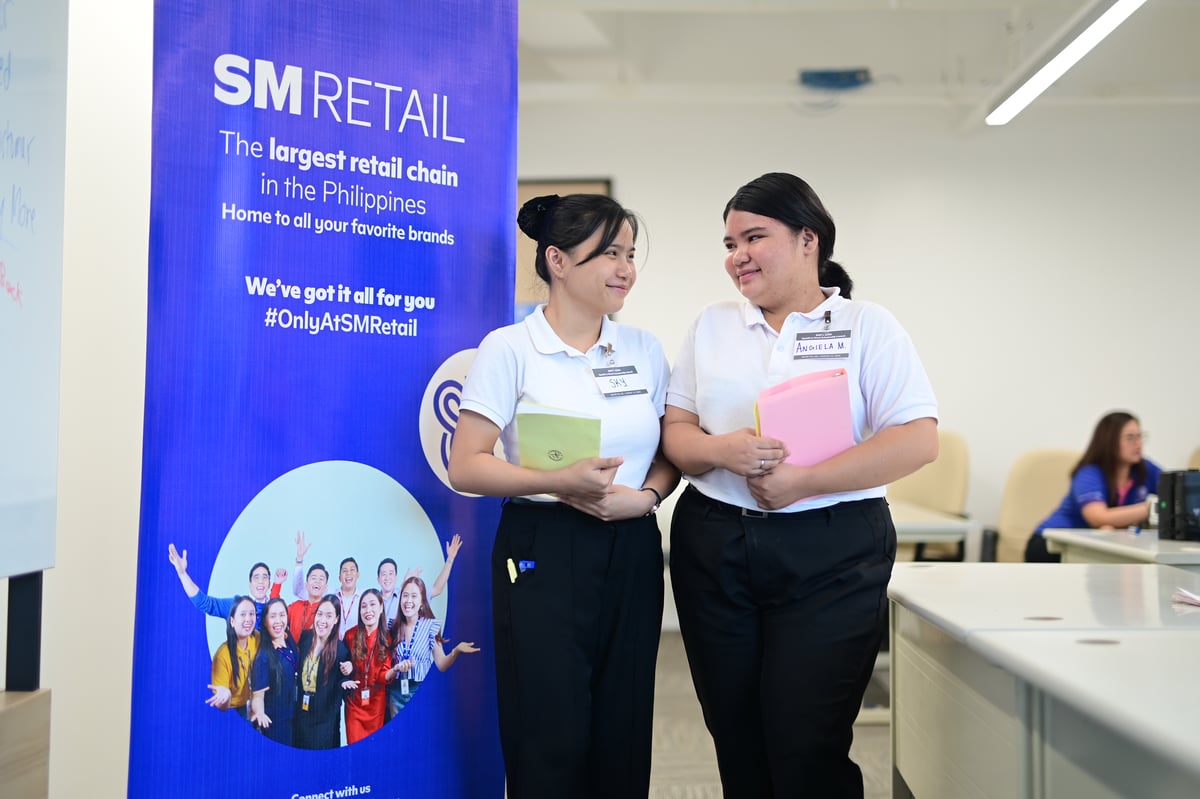 TWO trainees of the pioneer batch of Upskill-to-Work scholars make their first step toward securing full-time employment and becoming productive contributors to the country’s vibrant retail economy.