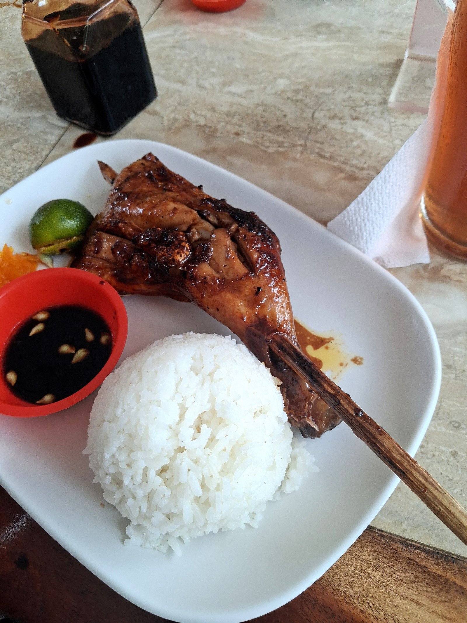 TASTY chicken inasal for lunch.