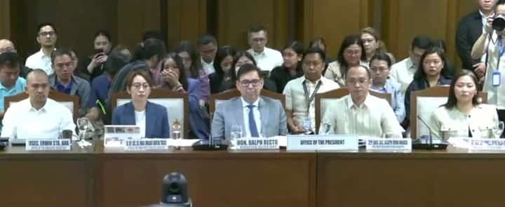 EXECUTIVE Secretary Ralph Recto (third from left, front row), among other officials of the Office of the President, graced last week’s congressional hearing for their budget for next year. A significant budget cut was proposed by the OP; however, it will not diminish its service to Filipinos, according to Recto.