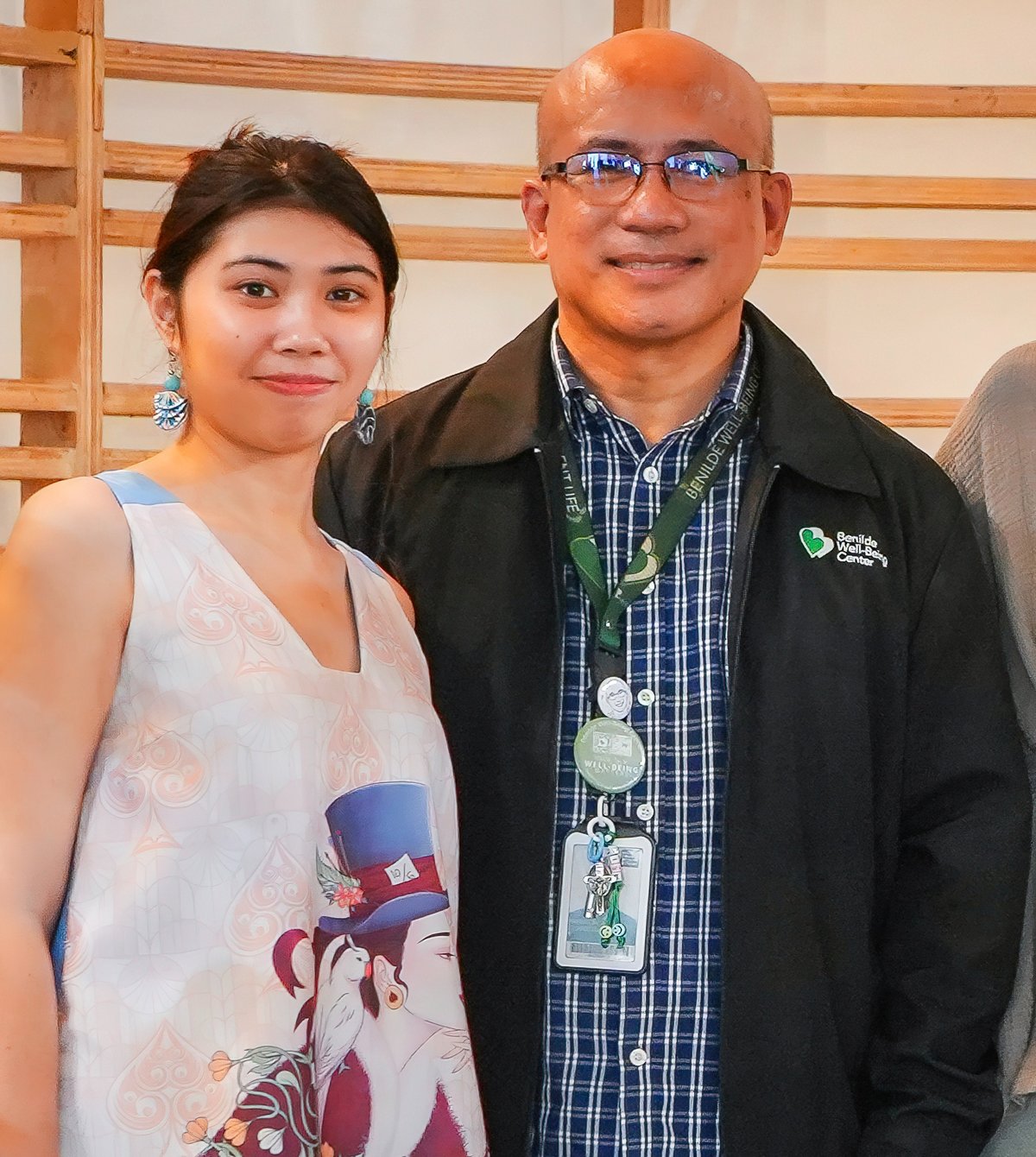 CAMPUS Art Associate Maegan Ellyse I. Lacson and   RGC director of Benilde Well-Being Center El Anelio Barnachea.
