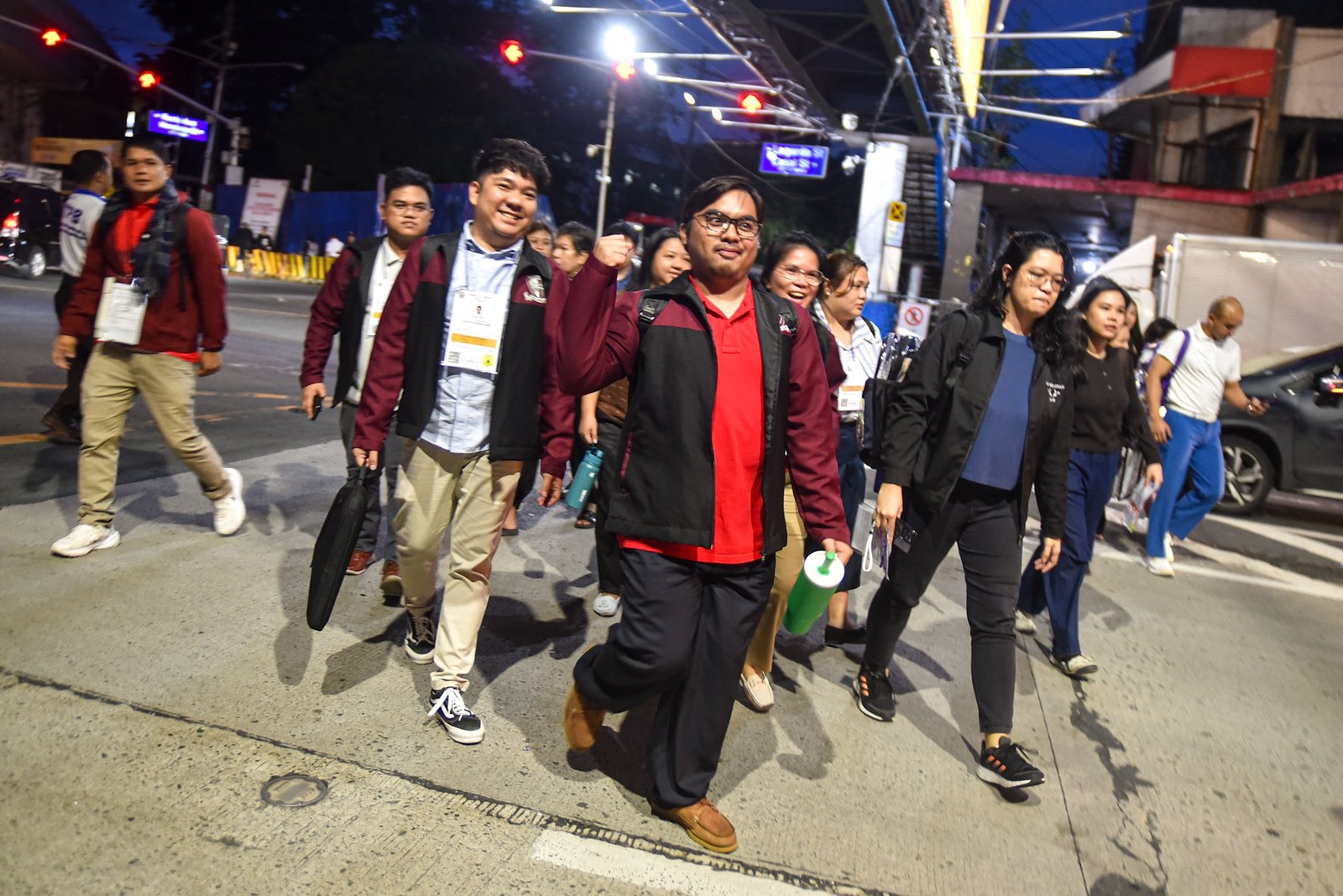 Families and supporters welcomed aspiring lawyers with the  as they complete the 1st day of the 2026 Bar examinations near at the San Beda University testing center in Manila, on September 6. l Zedrich Xylak Madrid