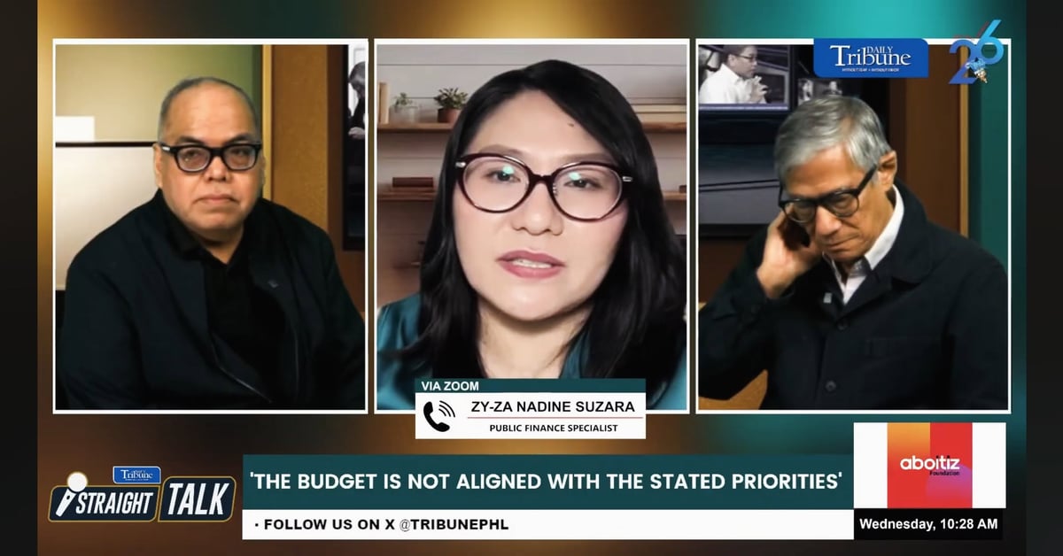 INSIDE the numbers Former Budget department official Zy-za Nadine Suzara, takes Straight Talk hosts Chito Lozada (left) and Teddy Montelibano inside the machinery of government budgeting, where every peso tells a story.