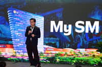 SM SUPERMALLS president Steven Tan speaks during an event highlighting the company’s 'My SM' transformation.