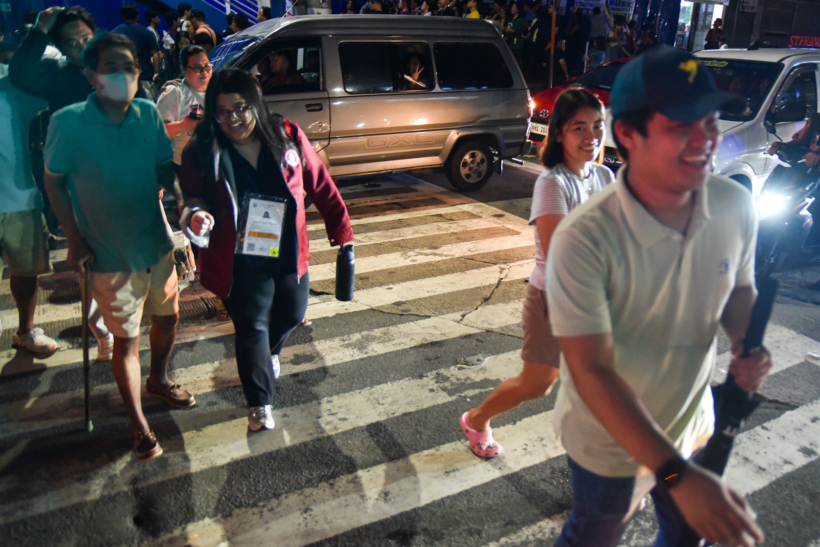Families and supporters welcomed aspiring lawyers with the  as they complete the 1st day of the 2026 Bar examinations near at the San Beda University testing center in Manila, on September 6. l Zedrich Xylak Madrid