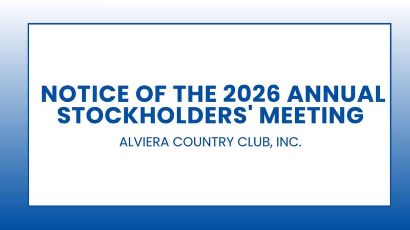 Alviera Country Club, Inc.: Notice of the 2026 Annual Stockholders' Meeting
