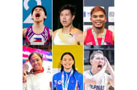 CARLOS Yulo, Ernest John Obiena, Carlo Paalam, Annie Ramirez, Kayla Sanchez and Robert Bolick of Gilas Pilipinas banner Team Philippines when it marches to the 20th Asian Games starting 19 September.