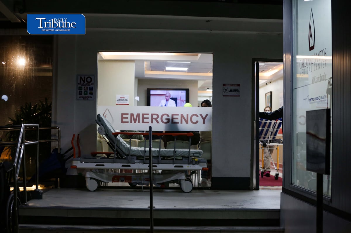 (September 07 2026) Situation outside the Cardinal Santos Medical Center, in Greenhills West, Juan City, on Monday evening September 7 2026,  where former House Speaker Martin Romualdez is confined. Photo/Analy Labor