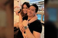 KATHRYN Bernardo and Lucena Mayor Mark Alcala.