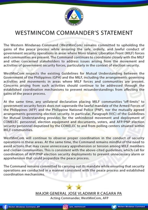 WestMinCom says MILF communities are not 'off limits'