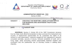 DOLE creates maritime labor office for Filipino seafarers