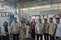 Isabela State University (ISU) and Department of Science and Technology (DOST) officials pose for a photo inside the newly inaugurated Forest Products Innovation and Training Center (FPITC) in Cabagan, Isabela. | Photo by Marie Cris Estrada for DAILY TRIBUNE