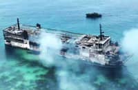 AFTER the fire The charred remains of the MV June Aster are seen in the waters off Coron, Palawan, on 10 September, after the ferry caught fire a day earlier. The Philippine Coast Guard reported fatalities, survivors rescued and people still missing as search-and-rescue operations (inset) continued. The latest disaster again raises questions about maritime safety in a country where deadly ferry tragedies, including the 2023 Lady Mary Joy 3 fire and 2025 Trisha Kerstin 3 sinking, have claimed scores of lives.