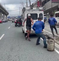 Cyclist, van passengers clash over Antipolo traffic dispute