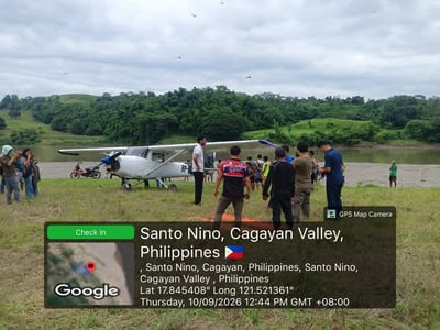 Two unhurt after plane makes emergency landing in Cagayan
