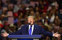 PRESIDENT Donald Trump attends the first day of the 2026 Republican National Convention at the American Airlines Center on 9 September 2026 in Dallas, Texas.
