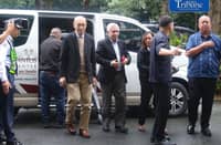 Medical personnel from Cardinal Santos Medical Center arrived at the Sandiganbayan on Thursday, 10 September 2026, for a hearing on former House Speaker Martin Romualdez’s motion to remain confined at the hospital while facing a plunder charge.