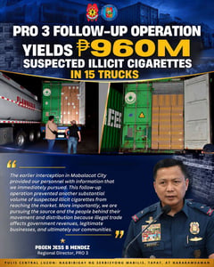 P960M illegal cigarettes seized in Central Luzon