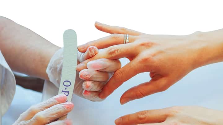 GIVING your nails a break from buffing. Chemicals and UV exposure involved in nail art is essential to nail care.