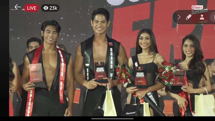 Century Tuna Superbods winners:
Grand Winners: Austin Dizon and Vienne Luna
1st Runners-Up: MJ Ordillano and Jasmine Paguio