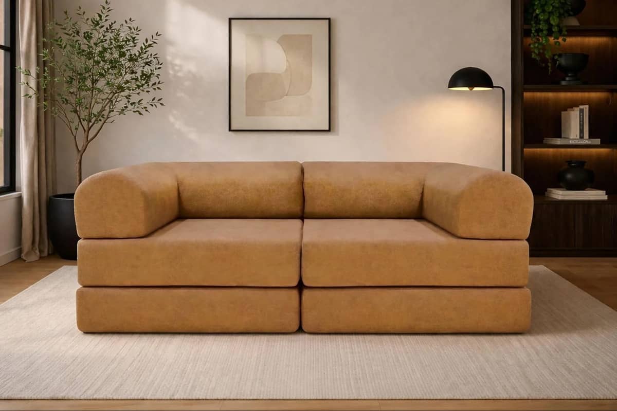 SOFA bed allows a compact living room to serve as both a daytime lounge and an overnight sleeping space.