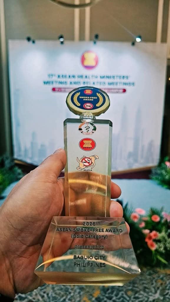 Baguio wins gold at ASEAN Smoke-Free Awards