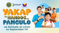PhilHealth: Yakap na handog ng Pangulo sa Schools at LGUs sa September 14!