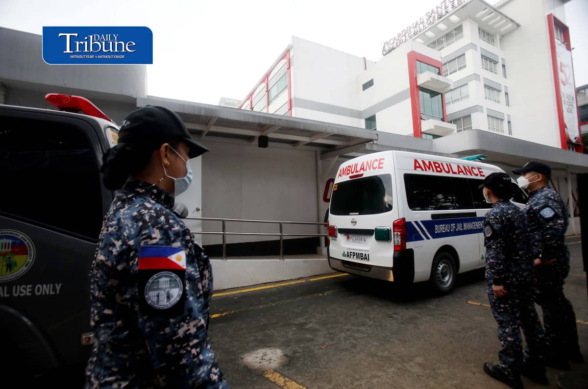 (September 12 2026) An ambulance carrying former speaker Matin Romualdez left Cardinal Santos Medical Center in San Juan City to transfer to the Philippine General Hospital (PGH) in Manila, as the Sandiganbayan Third Division order PGH to examine Romualdez and verify the findings doctors from Cardinal Santos Medical Center. Photo/Analy Labor