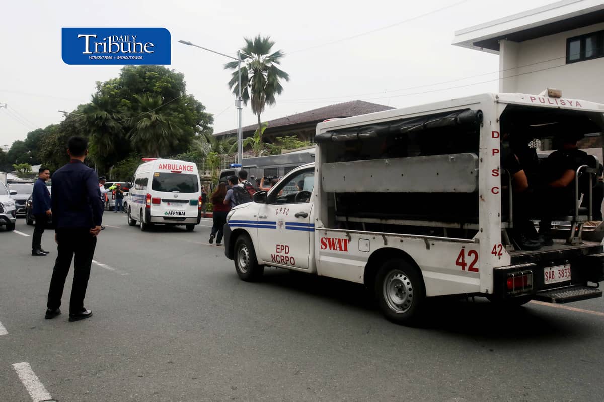 (September 12 2026) An ambulance carrying former speaker Matin Romualdez left Cardinal Santos Medical Center in San Juan City to transfer to the Philippine General Hospital (PGH) in Manila, as the Sandiganbayan Third Division order PGH to examine Romualdez and verify the findings doctors from Cardinal Santos Medical Center. Photo/Analy Labor