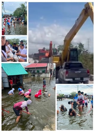 Minalin, Pampanga battles rising floods, lahar as dike breaches