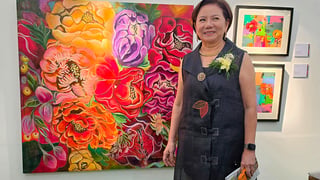 A private garden bursts into bloom: Lawyer unveils first art exhibit where flowers, lives and worlds meet 