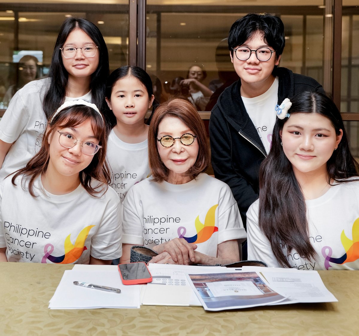 COMMITTE chairman consul Helen Ong (center) with youth ambassadors: (sitting) Haley Chua and Sofia Copok; (standing) Sophia Bacsal, Stella Nugid and Liam Chua.