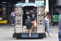 Jeepneys roaming around Manila before the nationwide transport strike